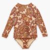 Maglia protettiva per bambini Patience color crema/arancione con motivo paisley online Maglia protettiva per bambini Patience color crema/arancione con motivo paisley online