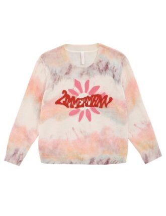Maglione in maglia tie-dye per bambini con stampa multicolore online