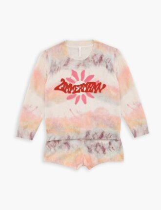 Maglione in maglia tie-dye per bambini con stampa multicolore online
