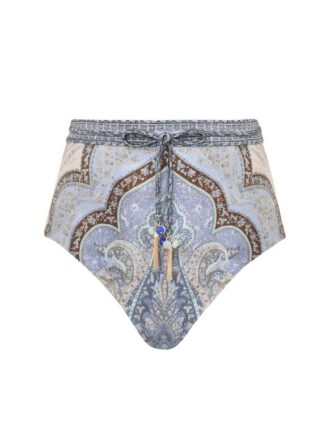 Pantaloni a vita alta Wanderlust in blu tapestry multicolore online