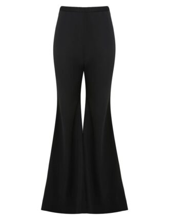 Pantaloni a zampa in twill Rebellion, nero, online