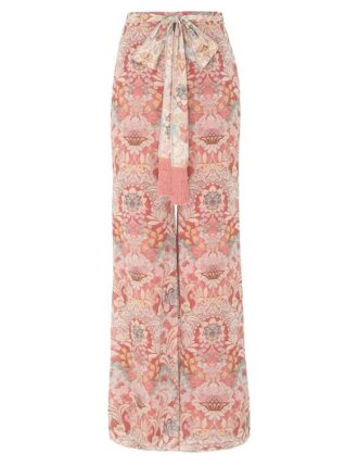 Pantaloni a zampa Rebellion Rust Floral Online