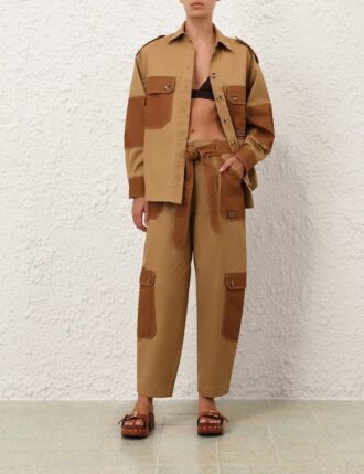 Pantaloni Aster Tuck color osso online