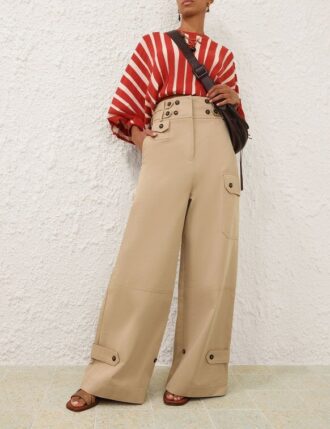 Pantaloni cargo Rebellion beige online