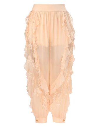 Pantaloni harem Rebellion Splice color pesca online