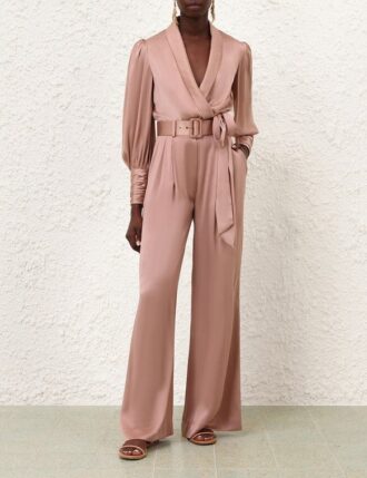 Pantaloni Silk Tuck in rosa antico online