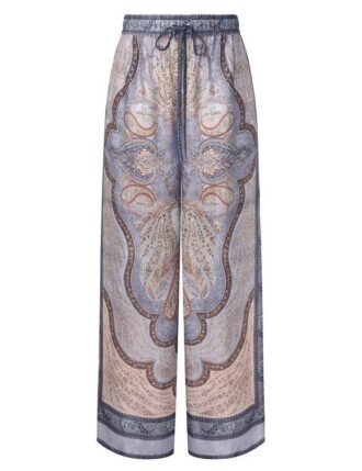 Pantaloni Wanderlust Relaxed in blu tapestry multi online