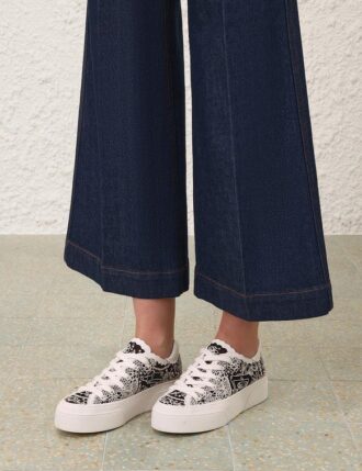 Sneaker basse Pixie in nero/avorio online