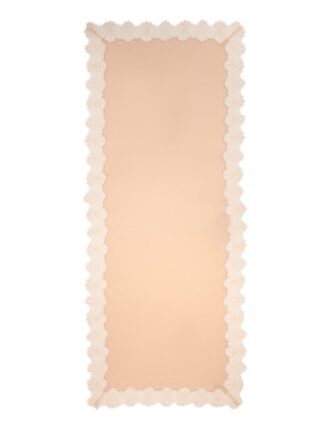 Stola in seta e pizzo color pesca online Stola in seta e pizzo color pesca online