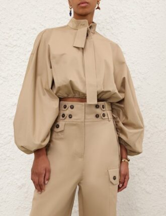 Top con coulisse Rebellion Beige Online