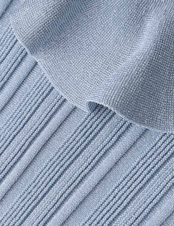 Top con volant metallizzati Aster in blu metallizzato online Top con volant metallizzati Aster in blu metallizzato online