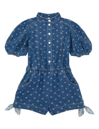 Tuta corte in denim Awaken Kids blu jacquard online