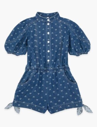 Tuta corte in denim Awaken Kids blu jacquard online