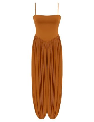 Tuta intera in jersey Luna color whisky online